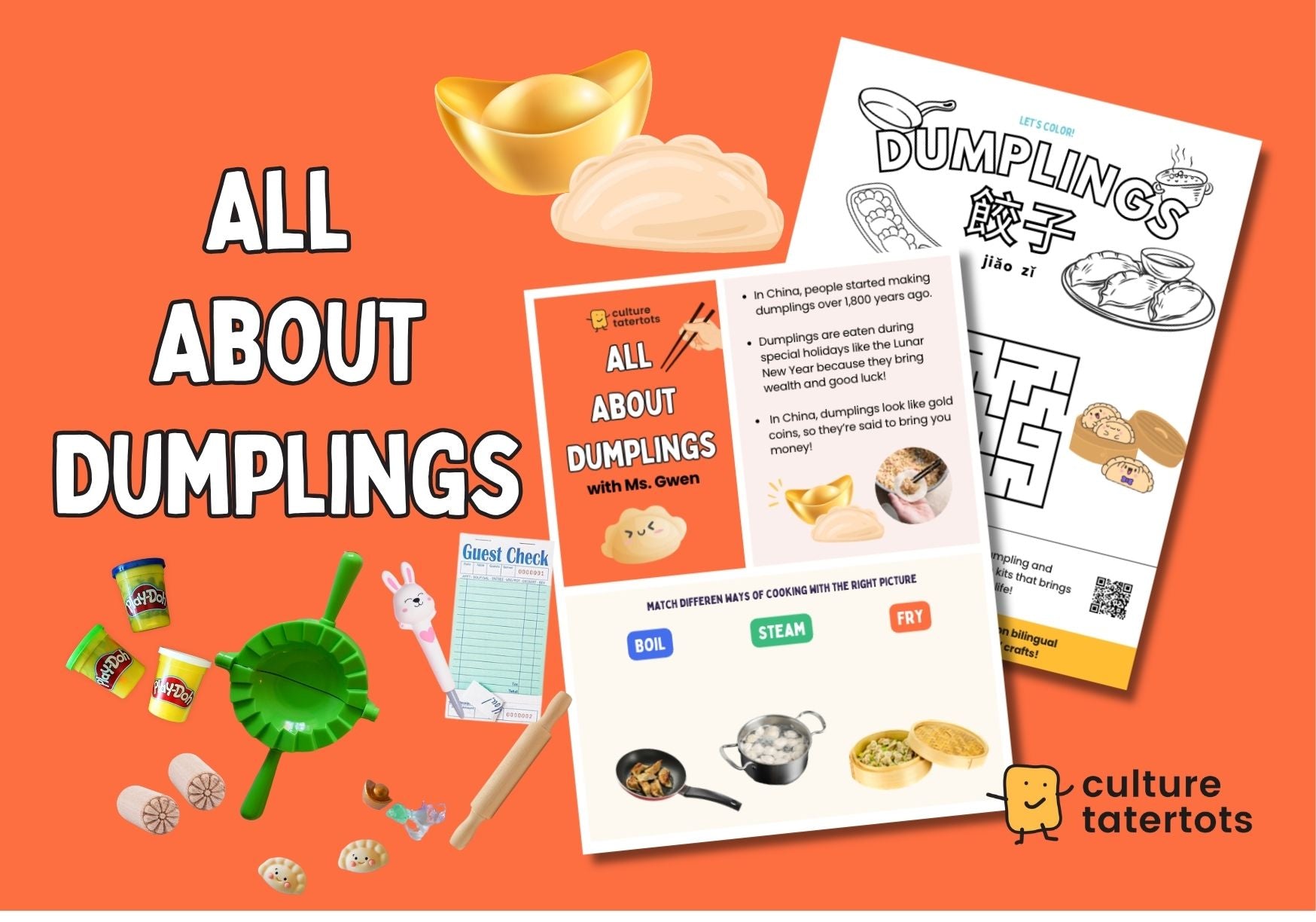 FREE - Dumpling Activity Printable for Kids – CultureTatertots
